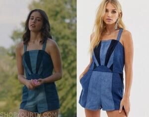 NWT New BLANKNYC Mixed Emotions 70s Denim Romper Playsuit Legacies TV Size 25